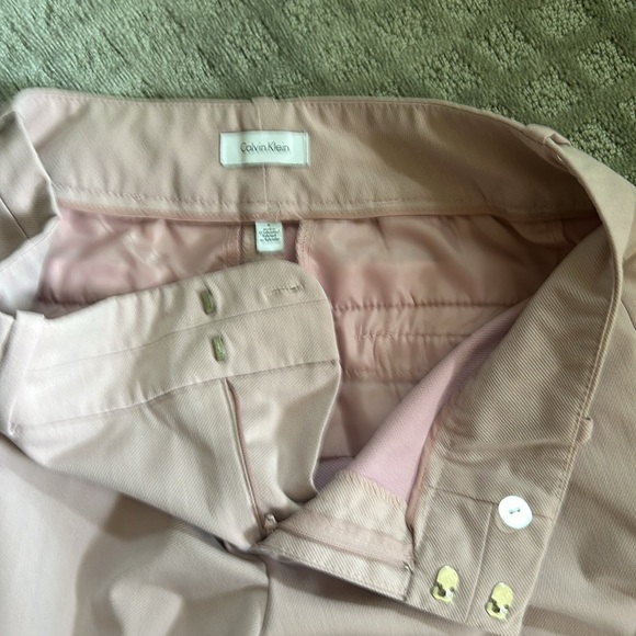 Calvin Klein Light Pink twill tapered leg pants 27” inseam size 6 - Picture 4 of 4